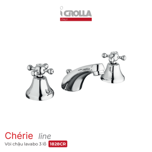 Vòi chậu lavabo 3 lỗ I Crolla Cherie 1828CR