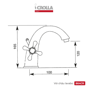 Vòi chậu lavabo I Crolla Liberty 864CR