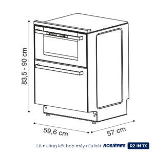 Lò nướng kết hợp máy rửa bát Roisères R2 IN 1X