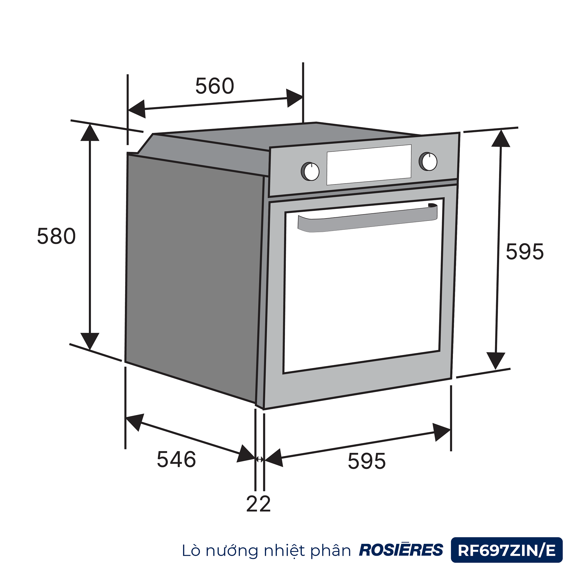Lò nướng nhiệt phân Rosières RF697ZIN/E