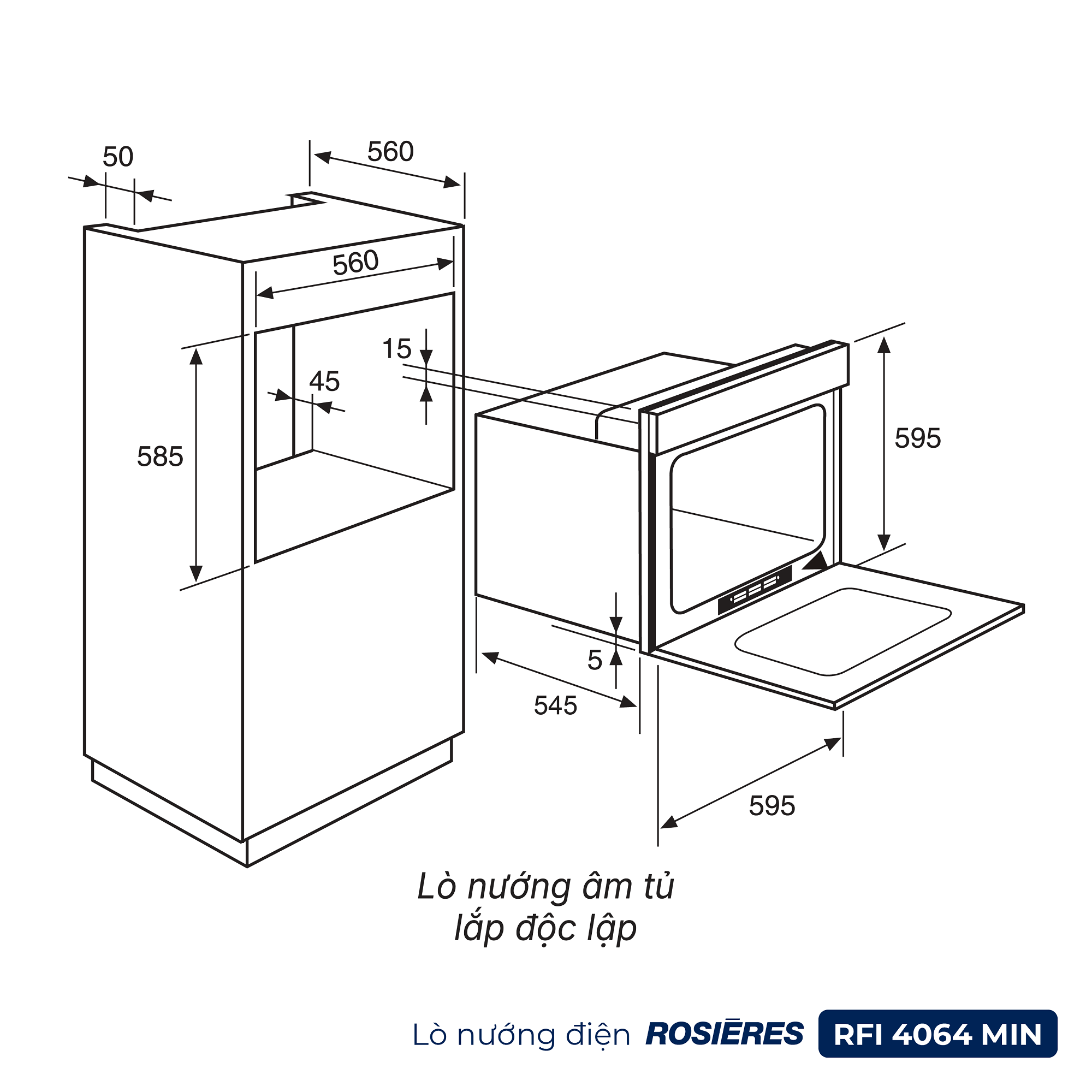 Lò nướng điện Rosières RFI4064MIN