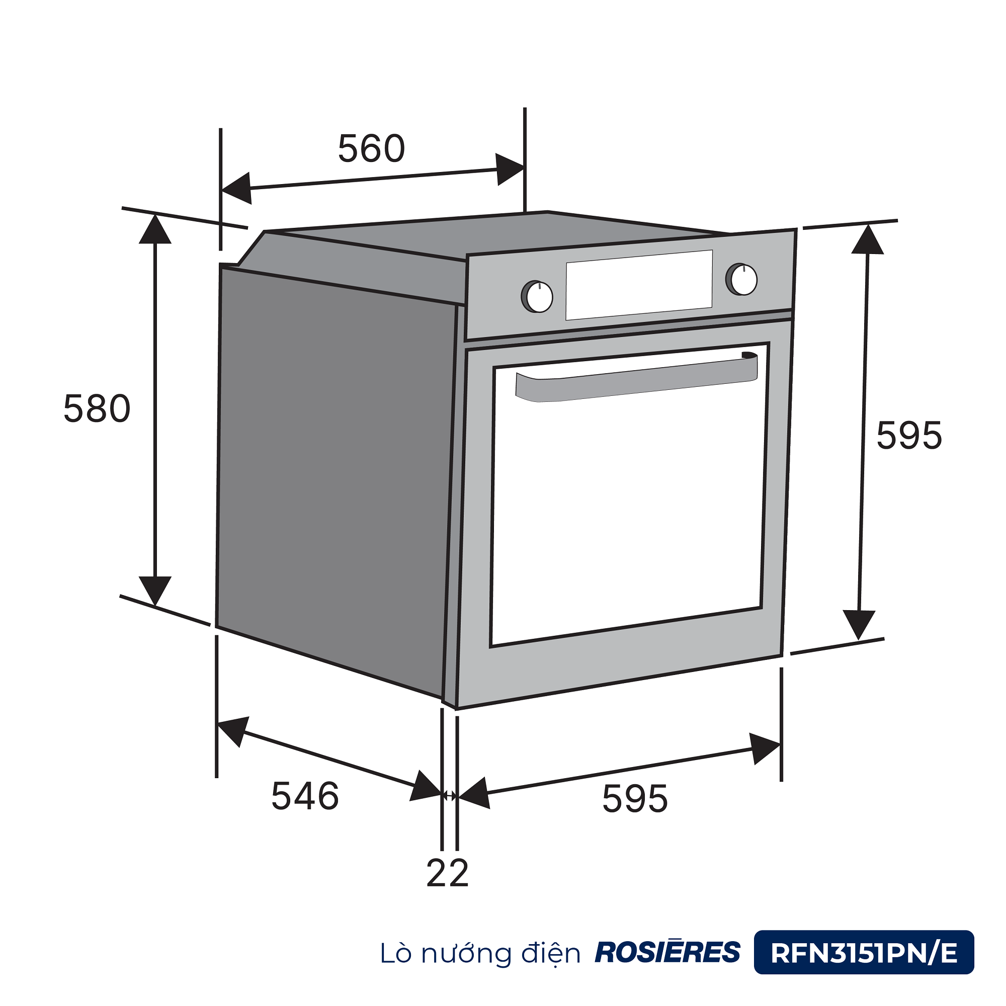 Lò nướng điện Rosières RFN3151PN/E